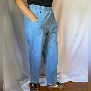 Vintage elastic waist jeans, size L/XL
